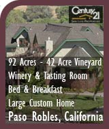 Paso Robles AVA Winery, Vineyard, Bed and Breakfast, and Home For Sale - Wine Real Estate