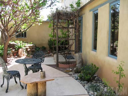 Corrales, NM - Vineyard and Home - Courtyard