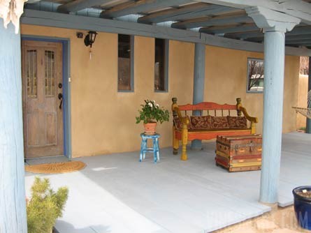 Corrales, NM - Vineyard and Home - Front Porch